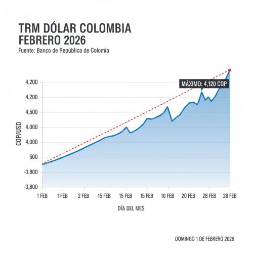 TRM dólar Colombia febrero 2026