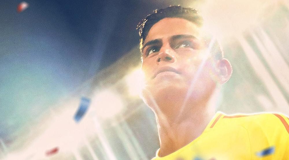 James Rodríguez durante un partido con Colombia