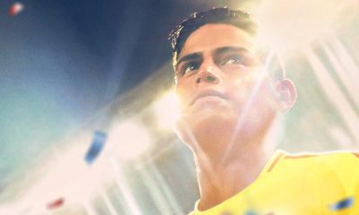 James Rodríguez durante un partido con Colombia