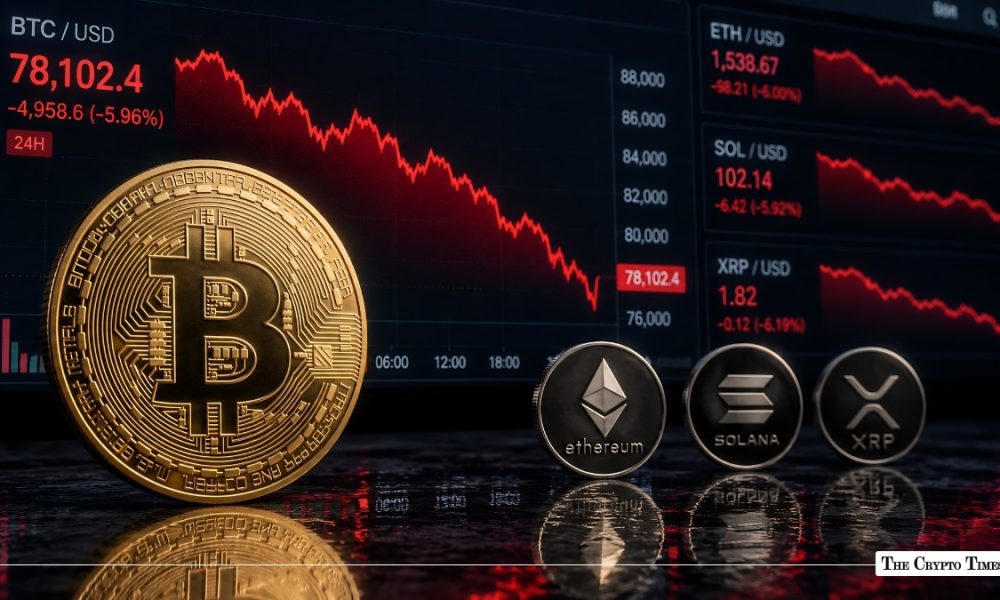 Bitcoin drops below 78000 amid crypto selloff