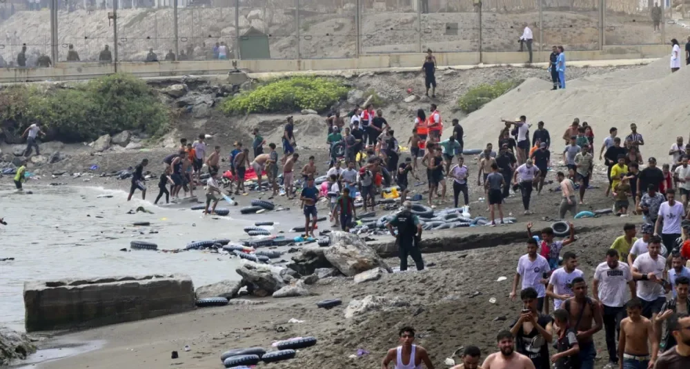 Ceuta migrant crisis July 2026 on the Spanish coastline